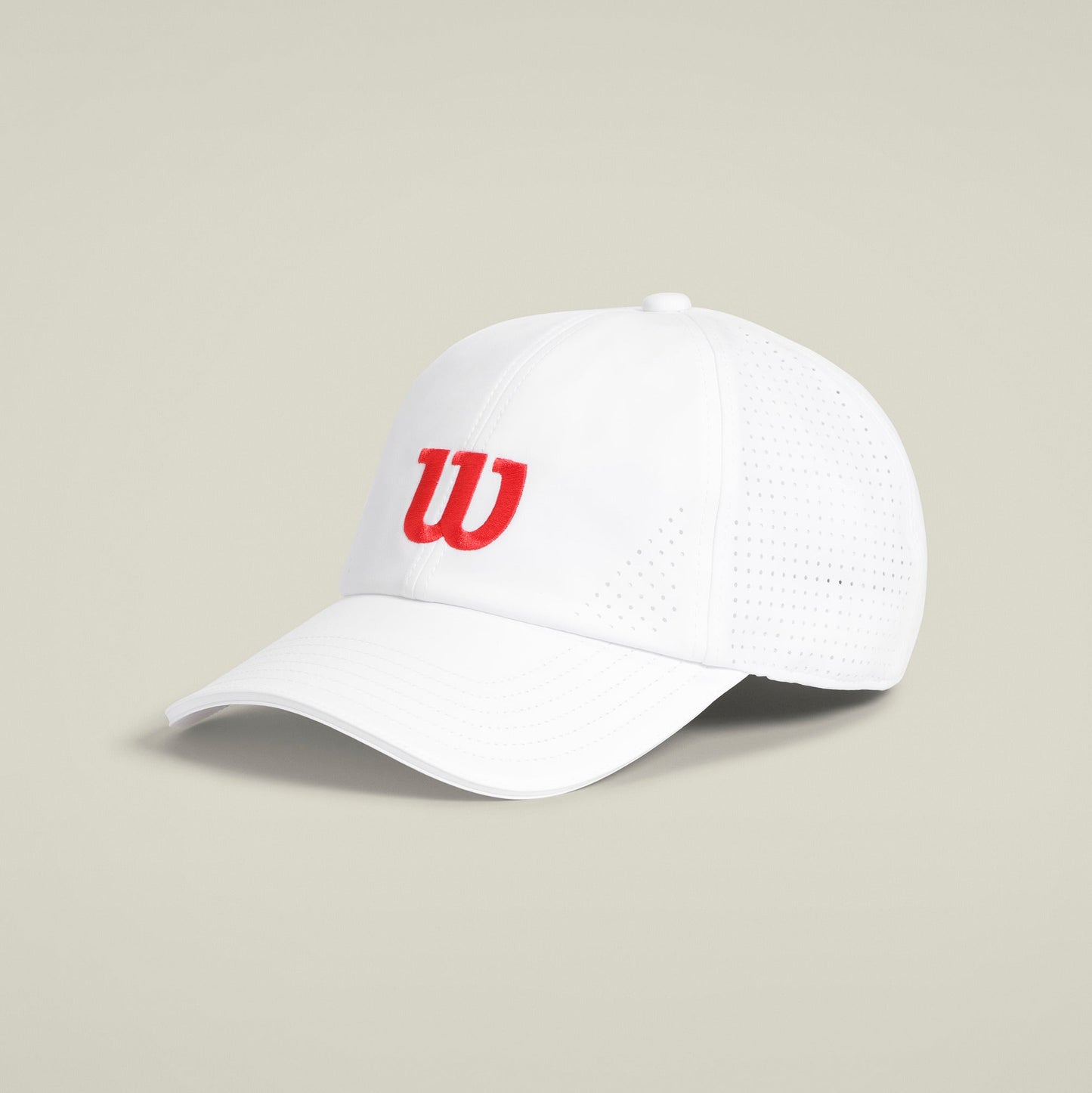 Gorra de Pádel Wilson Active Perforated 2025 Blanco/Rojo