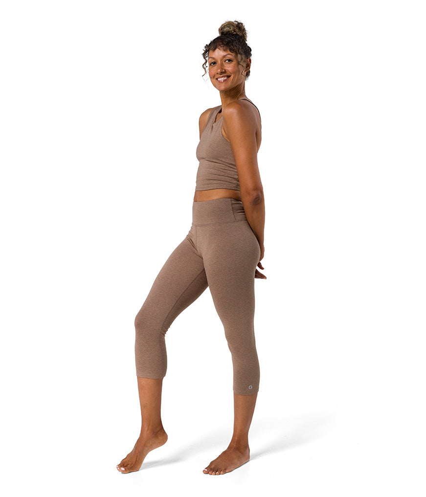 Dhara Capri Legging 3/4 Mujer Manduka Marrón