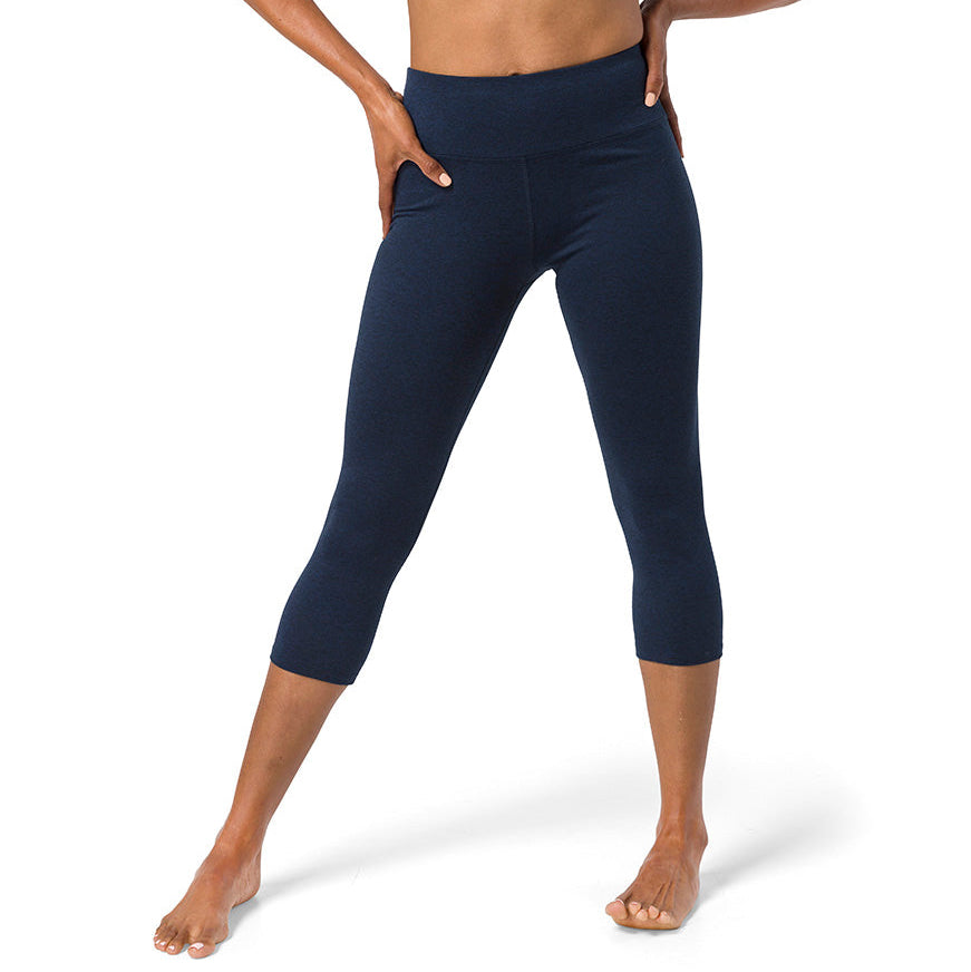 Dhara Capri Legging 3/4 Mujer Manduka Azul Marino/Midnight Heather