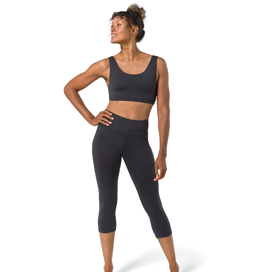 Dhara Capri Legging 3/4 Mujer Manduka Negro/Phantom