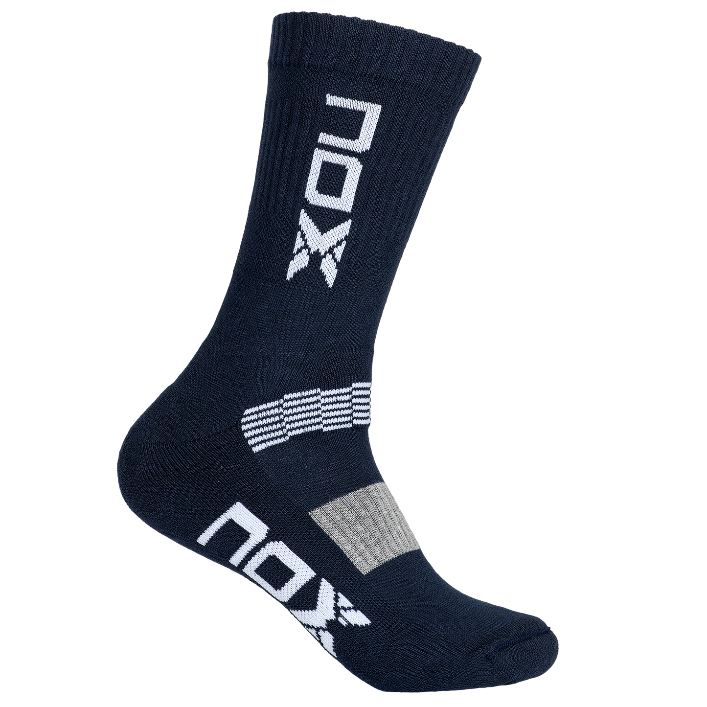 Calcetines de Pádel NOX Media Caña 2025 Azul Marino/Blanco