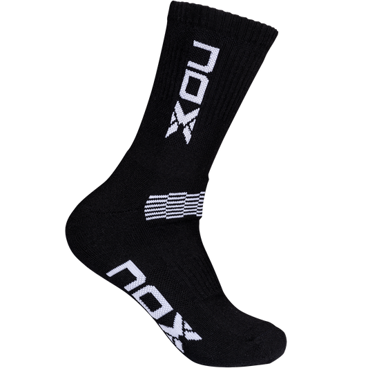 Calcetines de Pádel NOX Media Caña 2025 Negro/Blanco