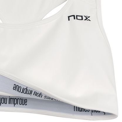 Sujetador Deportivo NOX Pro 2025 Blanco Mujer