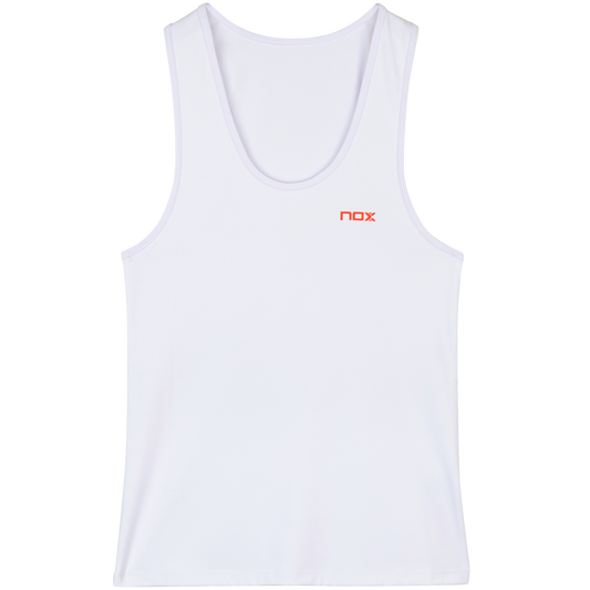 Camiseta de Tirantes NOX Team 2025 Blanco Mujer