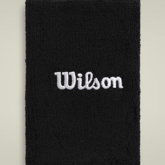 Muñequera de Pádel Wilson Wide Terry Negra 2025