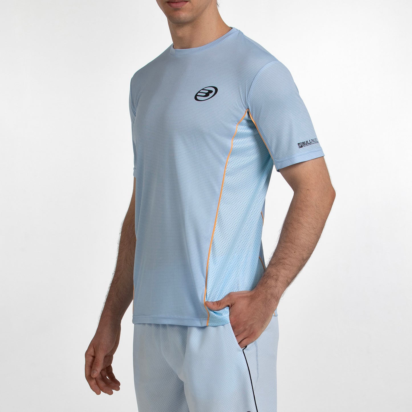 Camiseta de pádel Bullpadel Cerezal Azul Glaciar Hombre