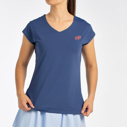 Camiseta Bullpadel Covelo Manga Corta Azul Sombra