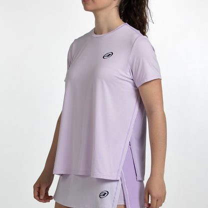 Camiseta de pádel Bullpadel Picase Lila Pastel Mujer